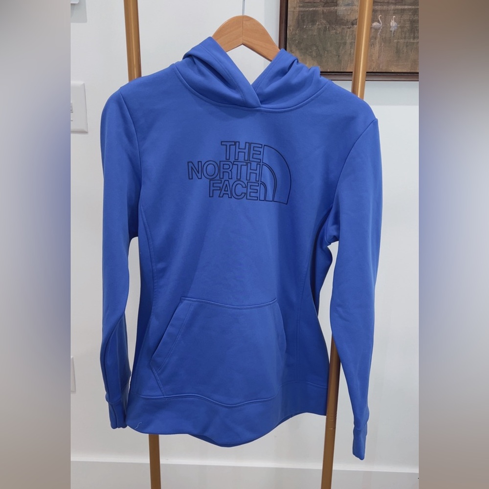 Purple north face sweatshirt